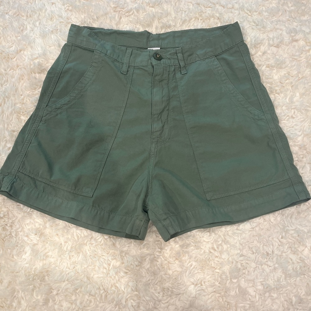 NSF army green cotton shorts, size 26